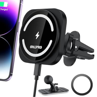 OHLPRO for Magsafe Car Charger for Women Men, Magnetic Wireless Car Mount for iPhone 17 Pro Max, 16/15 Series, 15W Fast Charging Phone Holder Vent and Dashboard