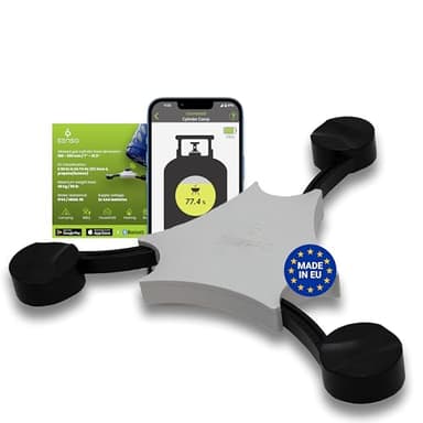 Wireless Propane Tank Gauge Sensor - Bluetooth Propane Level Indicator for BBQ, Camping & Outdoor Cooking - Propane Tank Monitor for Steel, Aluminum & Composite Cylinders - App Compatible - Senso4s