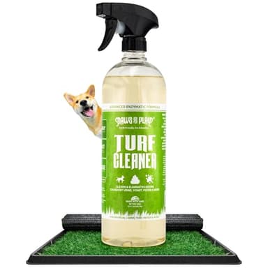 Paws and Play Turf Cleaner for Pet Urine Outdoor and Indoor | Artificial Grass Dog Urine Cleaner That Cleans and Deodorizes Pet Waste on Fake Grass For Dogs - 32 Fl Oz (Single)