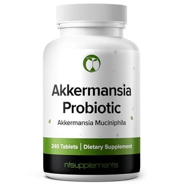 Akkermansia Muciniphila Probiotic Supplement 240 Tablets 100 Million AFU Probiotics for Men & Women Supports Intestinal Digestive & Gut Health (240, Akkermansia Muciniphila)