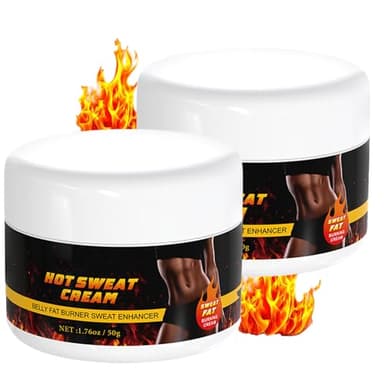 2 Pcs Sweat Cream, Hot Cream for Belly Fat Burner for Women and Men Cellulite Creams for Thighs and Butt Fast Abdomen Arms and Buttocks Women Sweet Sweat Creams 3.52 Fl Oz