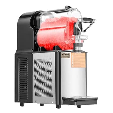 VEVOR Commercial Slushy Machine, 3L×1 Single Tank Frozen Beverage Maker, 12-Cup Stainless Steel Slushie Machine, Margarita Frozen Drink Smoothie Maker, for Restaurants, Bars, Cafes, and Food Truck