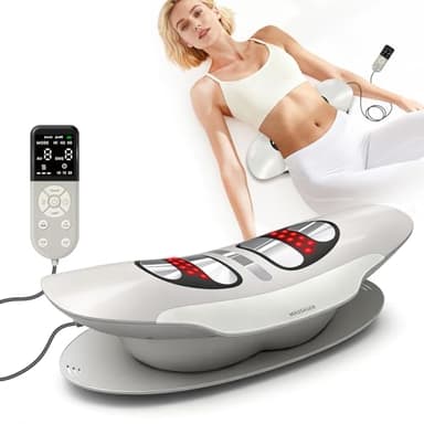Zenopax Electric Lumbar Traction Device, Multifunctional Back Traction Device with Dynamic Traction, Left-Right Swing, 8-Level Electrotherapy, Vibration Massage, 3-Level Hot Compress