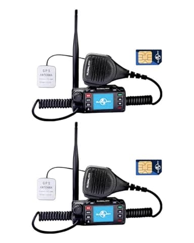 2-Pack Push-to-Talk Over Cellular (PoC) Mobile Radios with GPS SOS - 4G LTE Nationwide PTT Unlimited Range License-Free for in-Vehicle Communication Include Dispatch Account (GPS)