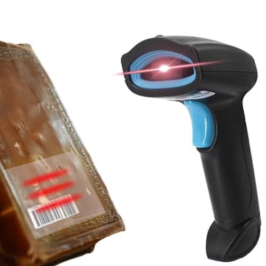 HALCONTORNO Book Scanner for Personal Library Libib - Bluetooth QR Code Scanner for Laptop iPhone Mac Computer, Wireless Barcode Scanners for Home nventory Cashier, 2000mAh Battery and Portable