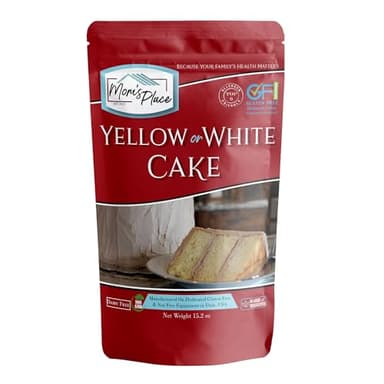 Mom's Place Gluten-Free Yellow/White Cake Mix - Nut Free, Dairy Free, Corn Free & Soy Free, dessert baking mix, 15.2 oz