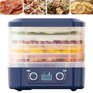 Freeze Dryers Small Home Use with 5 Trays, Freeze Dry Machine with Double Knob, Adjustable Temperature, Low Noise, for Fruits Meat Vegetables Snacks