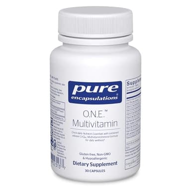 Pure Encapsulations O.N.E. Multivitamin - Once Daily Multivitamin with Antioxidant Complex Metafolin, CoQ10, and Lutein to Support Vision, Cognitive Function, and Cellular Health* - 30 Capsules