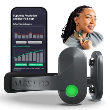 Pulsetto Wellness Wearable with Vagus Nerve Support – Patented Neuro Technology for Relaxation, Stress Balance, Focus, and Restful Sleep