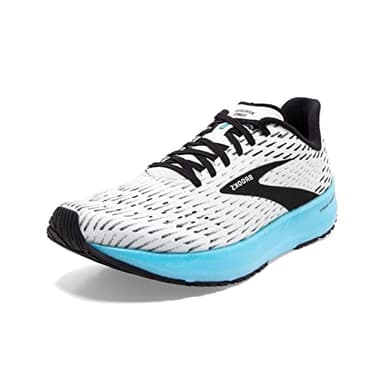 Brooks Women's Hyperion Tempo Road Running Shoe - White/Black/Iced Aqua - 5 Medium