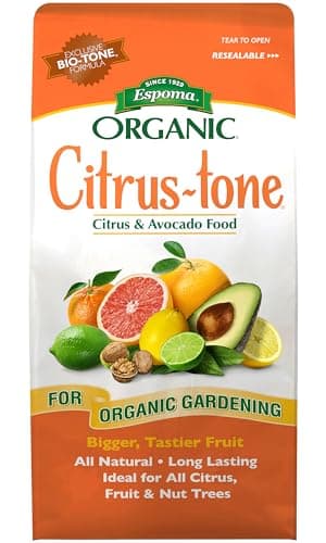 Espoma Organic Citrus-Tone 5-2-6 Natural & Organic Fertilizer and Plant Food for All Citrus, Fruit, Nut & Avocado Trees; 4 lb. Bag. Promotes Vigorous Growth & Abundant Fruit