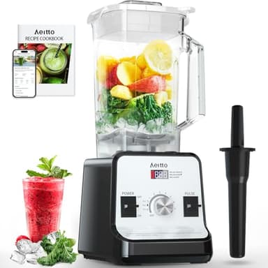 Aeitto Blender for Kitchen, 68 Oz Large Capacity Professional Countertop Blender, 1500-Watt Smoothie Blender for Ice Crush, Frozen Drinks, Silver