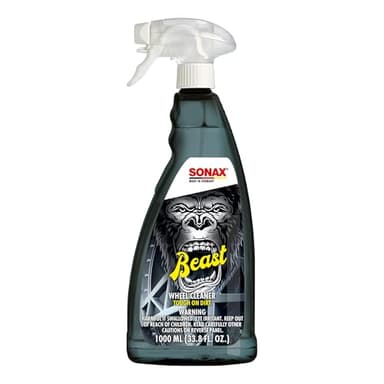 SONAX Beast Wheel Cleaner | Brake Dust Cleaner | Color Changing Rim Cleaner | Strong Wheel Cleaner | Easy Wheel and Rim Cleaner | Removes Baked On Brake Dust | 1 Liter | 33.8 fl oz