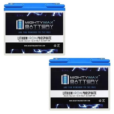 Mighty Max Battery 12V 35AH U1 Lithium Replacement Battery compatible with Pride Mobility Jazzy Select Elite Power Chair - 2 Pack