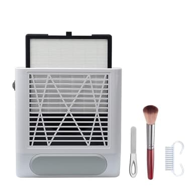 ibubu Nail Dust Collector Machine Professional Manicure Nails Dust Vacuum Cleaner Fan Nail Salon Dust Extractor 80w Powerful Nail Vacuum Dust Collector with Multiple Tool Kits Low Noise White