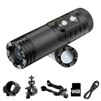 bayehngs WiFi Helmet Camera, HD 1080P Bike Motorcycle Helmet Camera, IP66 Waterproof Action Camera for Cars, Bicycle, Motorbike & Sports Helmet (with 64G Card)