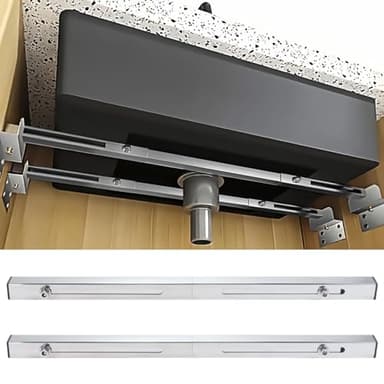 Undermount Sink Brackets, Stainless Steel Adjustable Undermounts Sinks Support, Horizontal Installation Save Space, Heavy Duty Repair System Kit for Kitchen Bathroom (31.5-43 inches/80-110cm)