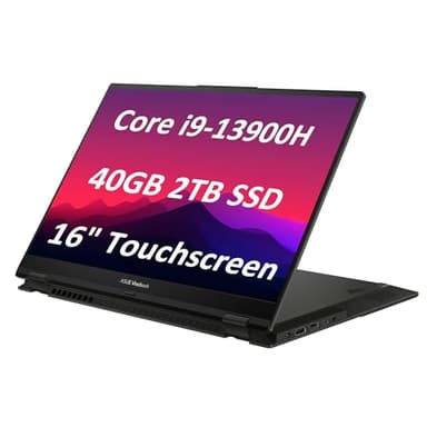 ASUS Vivobook S 16 Flip 2-in-1 Laptop (16" FHD+ Touchscreen, Intel 14-Core i9-13900H, 40GB RAM, 2TB SSD) for Creator, Photographer, Designer, Backlit Keyboard, 1080p Webcam, Win 11 Pro w/Copilot