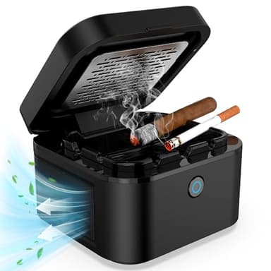 VANSU 2 in 1 Air Purifier Multifunctional Smokeless Ashtray for Cigarette Smoker, HEPA Filter Reduce Smoke, USB Rechargeable Smoke Ashtray for Home Office Car(AP070)