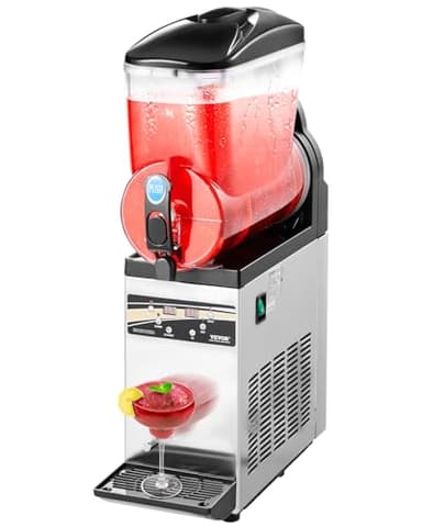 VEVOR Slushie Machine, 15L Single Tank Commercial Margarita Machine, 60 Cups Stainless Steel Margarita Smoothie Frozen Drink Machine, Slushy Machine for Home Party Restaurants Cafe Bars