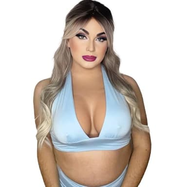 RuLin Silicone Breastplate High Neck Fake Breasts for Crossdressers Silicone Breast Forms Transgender Drag Queen (Natural, E Cup)