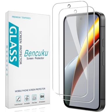 Bencuku (2 Pack) Designed for Google Pixel 9A Tempered Glass Screen Protector, Support Fingerprint Unlock, Anti Scratch, Bubble Free