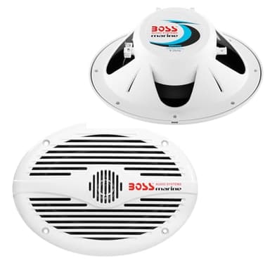 BOSS Audio Systems MR690 6x9 Inch Marine Speakers - 350 Watts Per Pair, Coaxial, 2 Way, Full Range, 4 Ohms, Weatherproof