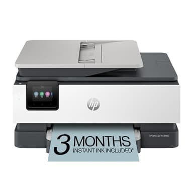 HP OfficeJet Pro 8135e Wireless All-in-One Color Inkjet Printer, Print, scan, Copy, fax, ADF, Duplex Printing Best-for-Home Office, 3 Month Instant Ink Trial Included, AI-Enabled (40Q35A)