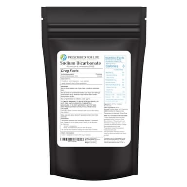 Prescribed For Life, Natural Sodium Bicarbonate (Baking Soda) Powder, 1 Lb Pouch