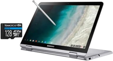 SAMSUNG 12.2" FHD 2-in-1 Touchscreen Chromebook Plus Laptop (Intel Celeron 3965Y 2-Core, 4GB RAM, 192GB Storage (64GB SSD+128GB Micro SD Card), Stylus Pen, Wireless Mouse, WiFi, Chrome OS)