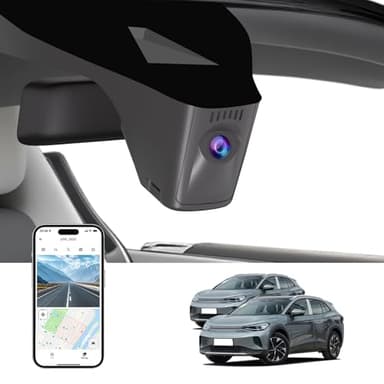 KBSYNT Front 4K Dash Cam for Volkswagen ID.4 2021-2025 & Audi Q4 e-tron Sportback 2022-2026,Easy Installation,OEM-Style,WiFi & App,64GB Card