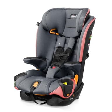 Chicco MyFit ClearTex 2-in1 Harness Booster Car Seat, 5-Point Harness Car Seat and High Back Booster, for Children 26.5-100 lbs. | Coral/Grey
