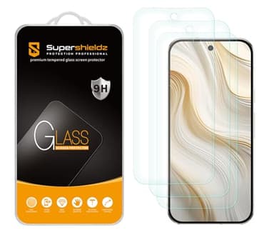 Supershieldz (3 Pack) Designed for Google Pixel 9a Tempered Glass Screen Protector, Anti Scratch, Bubble Free