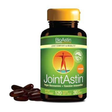 Nutrex Hawaii JointAstin - 12 mg, 120 Softgels - Joint Support Supplement with Glucosamine & BioAstin Hawaiian Astaxanthin - Farm-Direct Antioxidant Supplement Joint, Eye, Skin & Immune System Health*