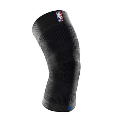 Bauerfeind Sports Compression Knee Support NBA - Lightweight Design with Gripping Zones for Basketball Knee Pain Relief & Performance with Team Designs (Black, M)
