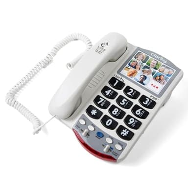 Clarity P300 Landline Phone with Sound Amplification, Hearing Impaired Phones, Adjustable Ringer Pitch and Volume Control, Corded Phone Design