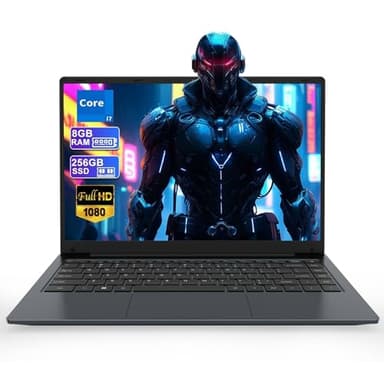 SAINTDISE 14.1" Laptop, Laptop Computer Core i7 Processor(Up to 2.7GHz), Student Laptop 8GB DDR3 256GB SSD, FHD IPS Laptop PC Wifi5 BT4.2 USB3.0 * 3 Ethernet Port*1 HDMI*1 SD Slot*1 Audio Jack*1