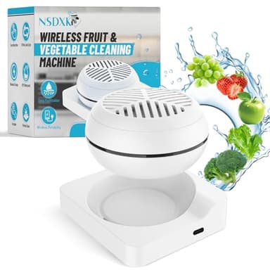 NSDXK Fruit and Vegetable Washing Machine, Fruit Vegetable Cleaner Device, Portable USB Wireless Veggie Wash with Purification Technology, for Washing Fruits, Vegetables, Rice, Meat