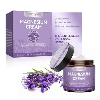 Doracome Magnesium Moisturizing Cream for Muscle Relief, Sleep Support and Stress Relief, Fast-Absorbing Formula,Skin Friendly,Lightly Scented(Orchid)
