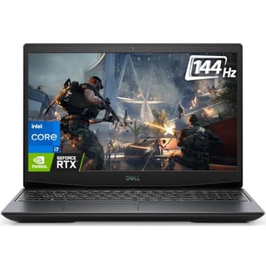 Dell G5 15.6" FHD 144Hz Gaming Laptop, Intel Core i7 (6 Cores, Up to 5.0GHz), 32GB RAM, 2TB SSD, NVIDIA GeForce RTX 2070 8GB, Wi-Fi, Bluetooth, USB-C, HDMI 2.0, Backlit Keyboard, SD Reader, Win 11