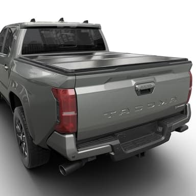 Tutel Hard Shell Folding Truck Bed Tonneau Cover|Fits 2016-2026 Toyota Tacoma w/OE Track System 5' 1" Bed (60.5") - TULH021