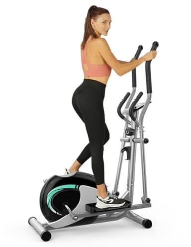 THERUN Elliptical Machine for Home, Hyper-Quiet Elliptical Exercise Machine, Compact Elliptical Trainer w/16 Levels Adjustable Resistance, 13.2LBS Flywheel, Pulse Sensor, LCD Monitor