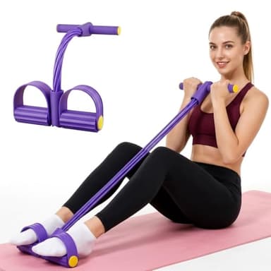 Multifunctional Pedal Resistance Band with Handle,4/6/8 Tubes for All Weights,Upgrade Heavy-Duty TPE Tubes with 300% Stretch for Full Body Workouts Anywhere