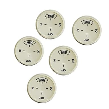 5PCS Baseboard Heater Thermostat Temperature Control Dial Knob Replacement, Baseboard Heater Knob, Wall Heater Board Knob, cream
