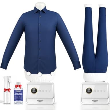 Automatic Ironing Machine, Portable Hands-Free Wrinkle Remover for Shirts & Pants, Gentle on All Fabrics, Ironing Machine Perfect for Apartments & Business Travel
