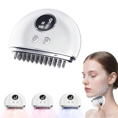 BanVall Lymphatic Contour Face Brush - Electric Face Massager with 9-Level Vibration & Microcurrent for Lymphatic Drainage, Puffiness Reduction, Double Chin and Jawline Sculpting (White)