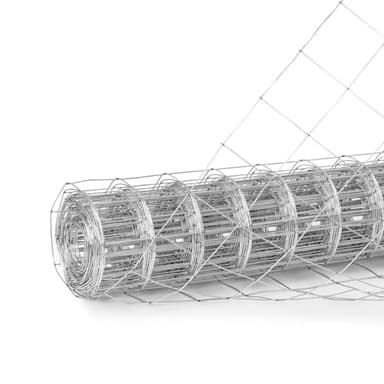 Fencer Wire Welded Wire Fence 12.5 Gauge, Galvanized Welded Fence Wire Roll, Mesh Size 4-Inch x 4-Inch, Hog Wire Fencing Cage, Multiple Use for Home Improvement & Animals Enclosure (5ft. x 50ft.)