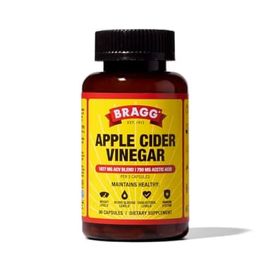 Bragg Organic Apple Cider Vinegar Capsules with Vitamin D and Zinc - 90 Count - Supports Immune System