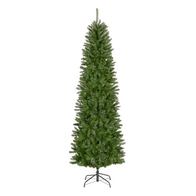 National Tree Company 7.5 ft Unlit Kingswood Fir Slim Artificial Christmas Tree, 1,075 Tips, Includes Stand, Green