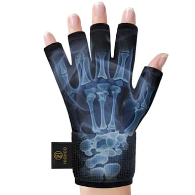 highco Compression Hand Ice Pack Glove for Arthritis Pain Relief,Adjustable Wrist Strap Ice Pack Wrap for Hand and Fingers,Cooling Ice Packs Glove for Women and Men,Tendonitis, Swelling,Black